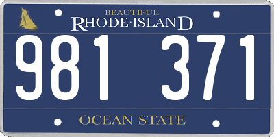 RI license plate 981371