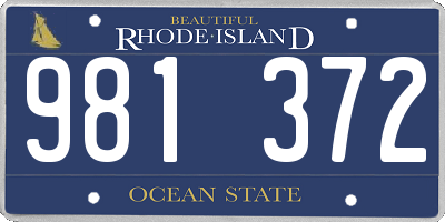 RI license plate 981372