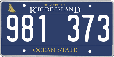 RI license plate 981373