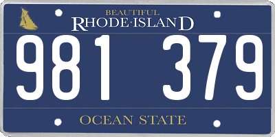 RI license plate 981379