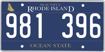 RI license plate 981396