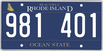 RI license plate 981401