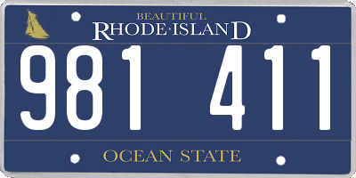 RI license plate 981411