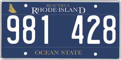 RI license plate 981428