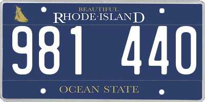 RI license plate 981440