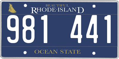 RI license plate 981441