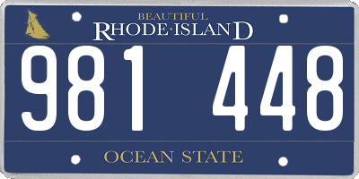 RI license plate 981448