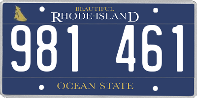 RI license plate 981461