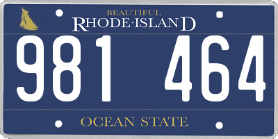 RI license plate 981464