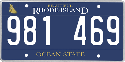 RI license plate 981469