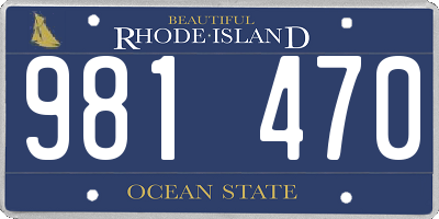 RI license plate 981470