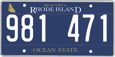 RI license plate 981471