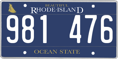RI license plate 981476