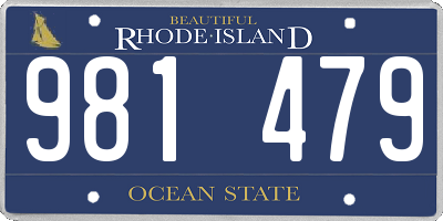 RI license plate 981479