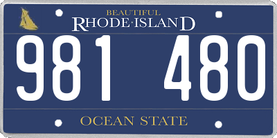 RI license plate 981480