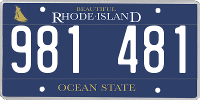 RI license plate 981481