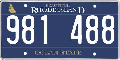 RI license plate 981488