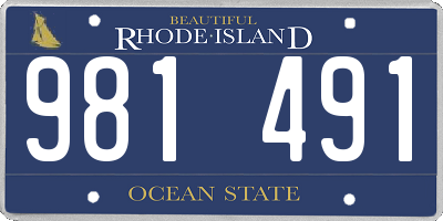 RI license plate 981491