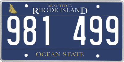 RI license plate 981499