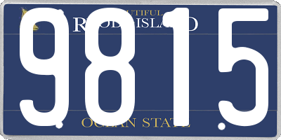 RI license plate 9815