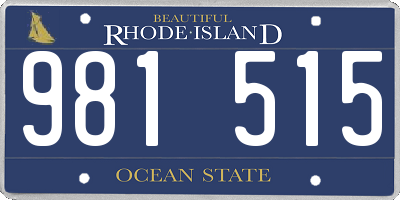 RI license plate 981515