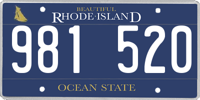 RI license plate 981520