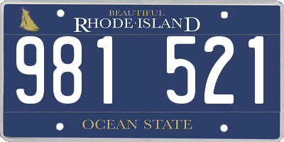 RI license plate 981521