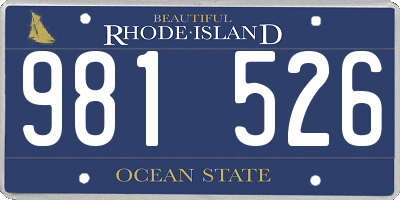 RI license plate 981526