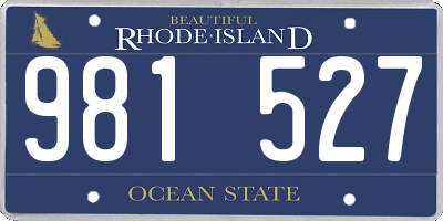 RI license plate 981527