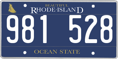 RI license plate 981528