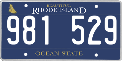 RI license plate 981529