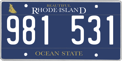 RI license plate 981531