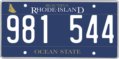 RI license plate 981544