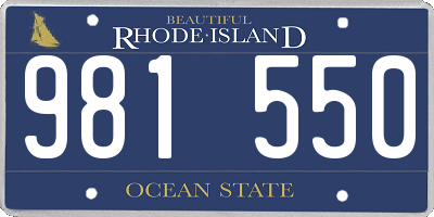 RI license plate 981550