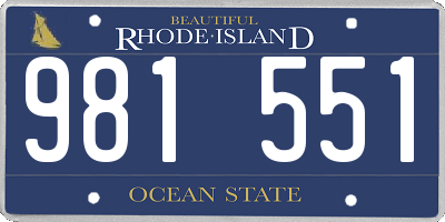 RI license plate 981551