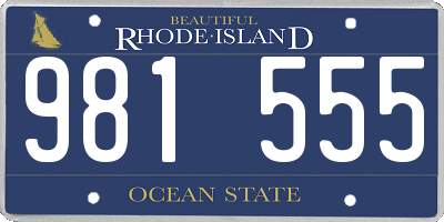 RI license plate 981555