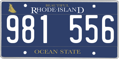 RI license plate 981556