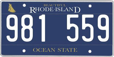 RI license plate 981559