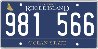 RI license plate 981566