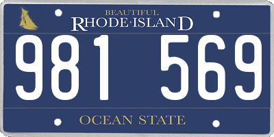 RI license plate 981569