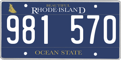 RI license plate 981570