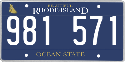 RI license plate 981571