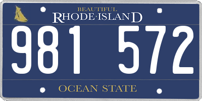 RI license plate 981572