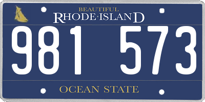 RI license plate 981573