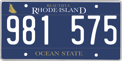 RI license plate 981575