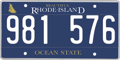 RI license plate 981576