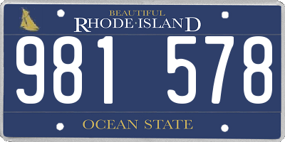 RI license plate 981578