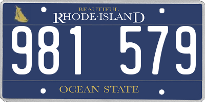 RI license plate 981579