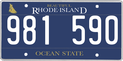 RI license plate 981590