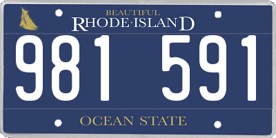 RI license plate 981591